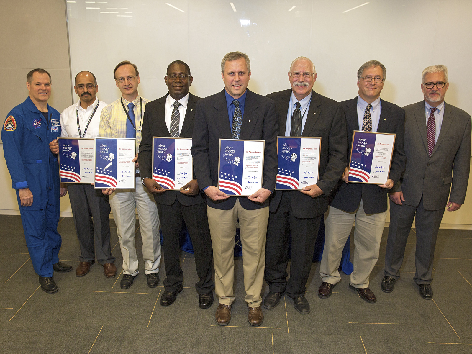 Four NASA Langley employees were recognized by NASA's astronaut corps in 2015