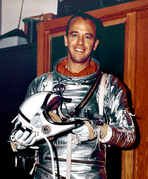 A photograph of Alan Shepard