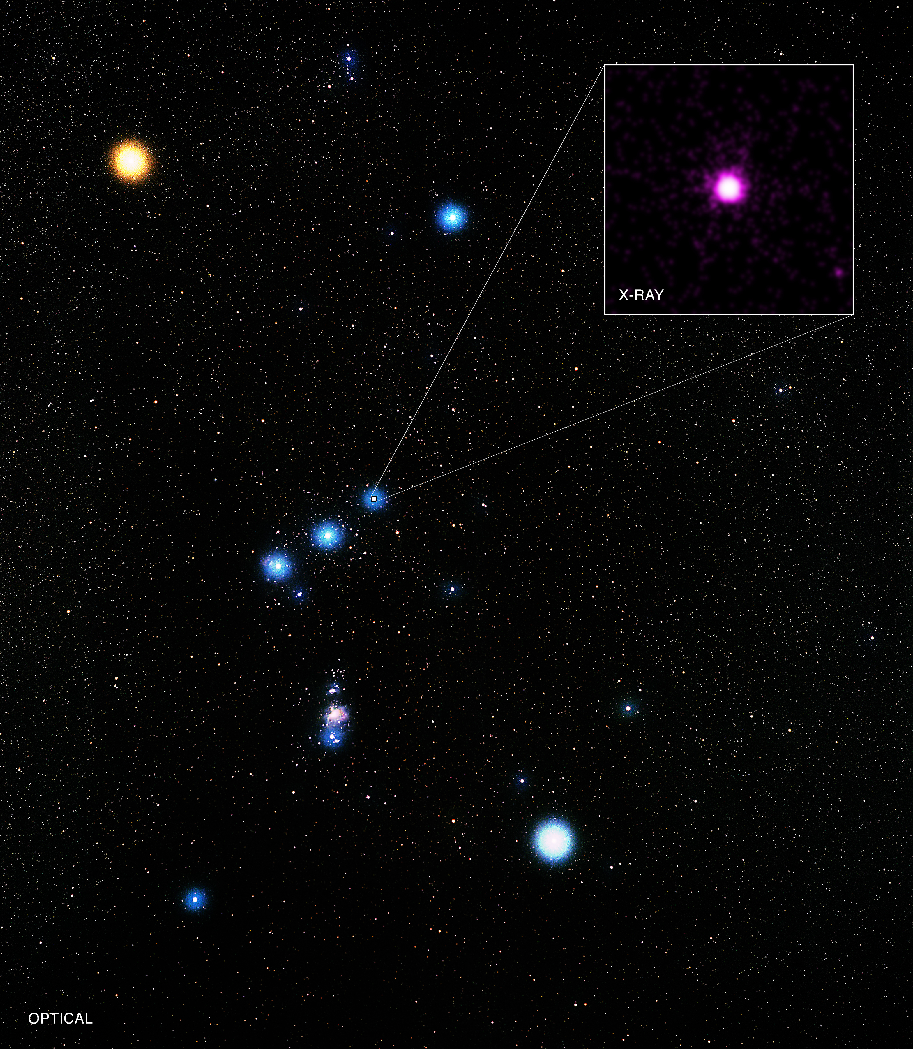 Orion's Belt, 3 Bright Stars in Orion