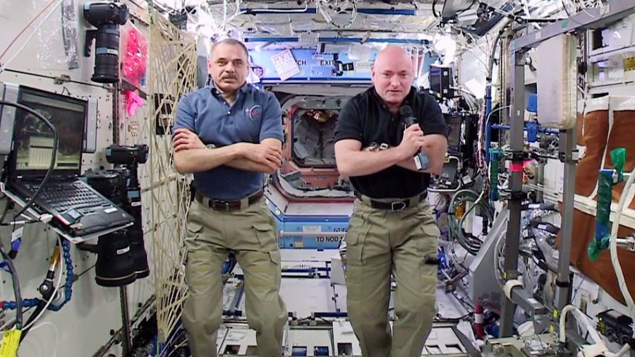 Mikhail Kornienko and Scott Kelly