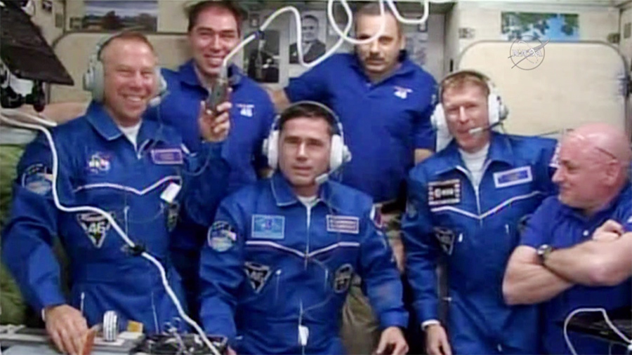 The Six-Member Expedition 46 Crew