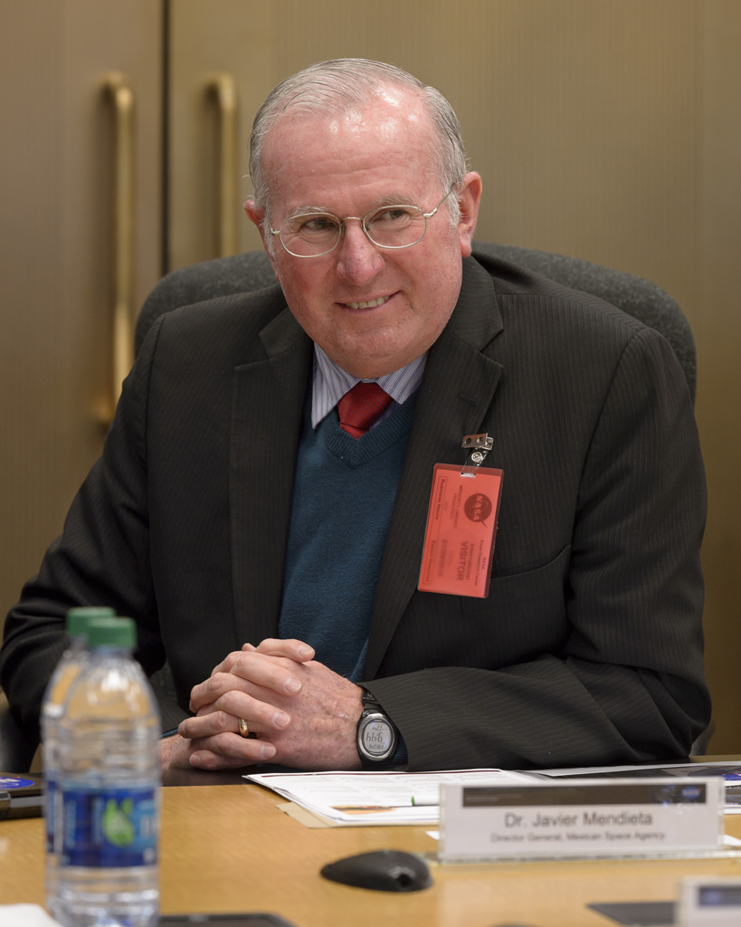 Javier Mendieta, director general, Mexican Space Agency seen here while visiting Ames