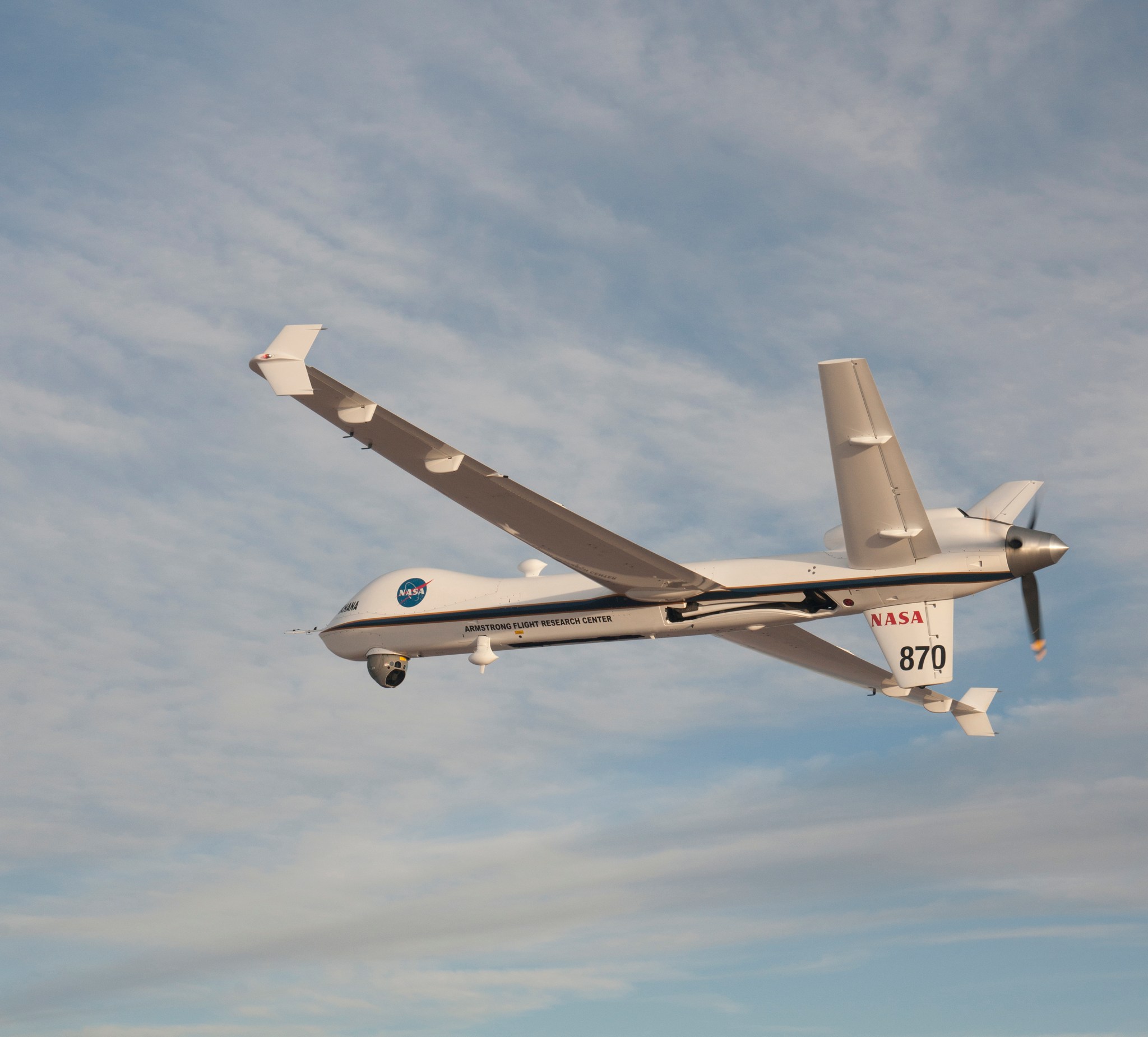 The Ikhana remotely piloted aircraft captured real-time video when the Orion Exploration Flight Test-1 mission concluded.