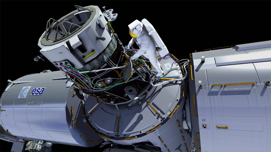 Computer Rendering of a Spacewalker