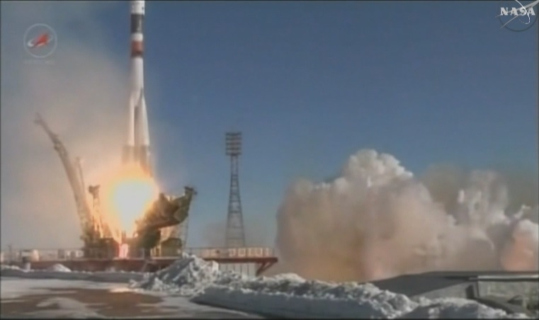 The Russian 66 Progress launched at 12:58 a.m. Wednesday (11:58 a.m. Baikonur time) from the Baikonur Cosmodrome in Kazakhstan.