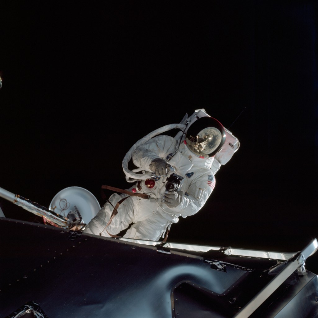 During a 46-minute EVA during Apollo 9, Schweickart tested the portable life support backpack that was subsequently used by astronauts on the lunar surface.