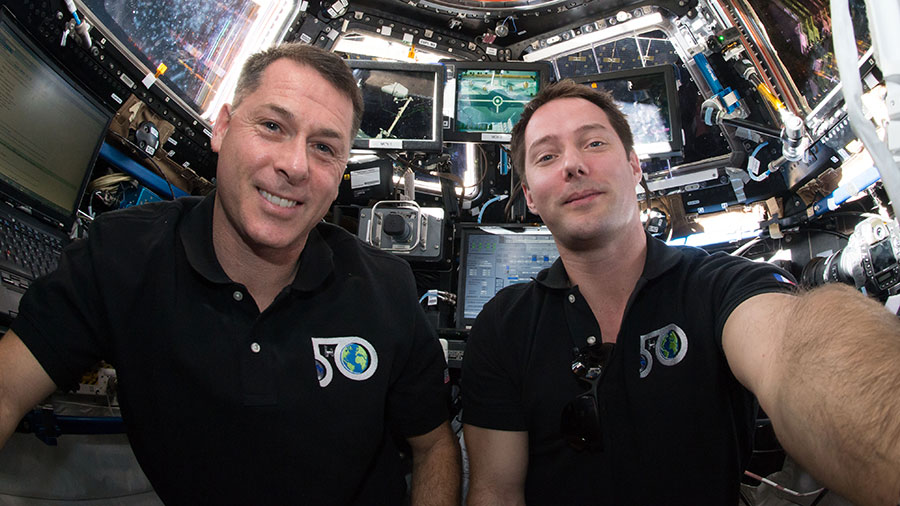 Astronaut Shane Kimbrough and Thomas Pesquet