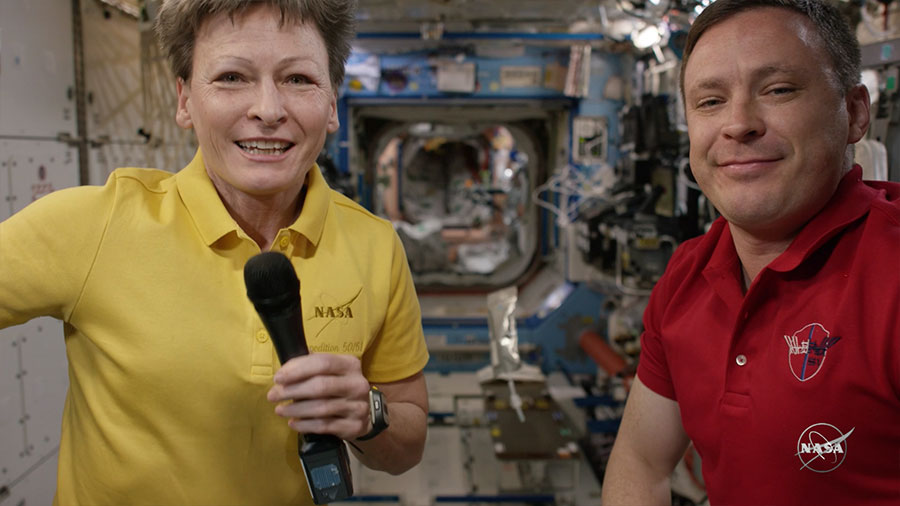 NASA astronauts Peggy Whitson and Jack Fischer