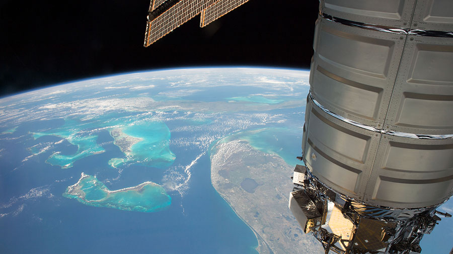 Cygnus with Florida and Cuba Below