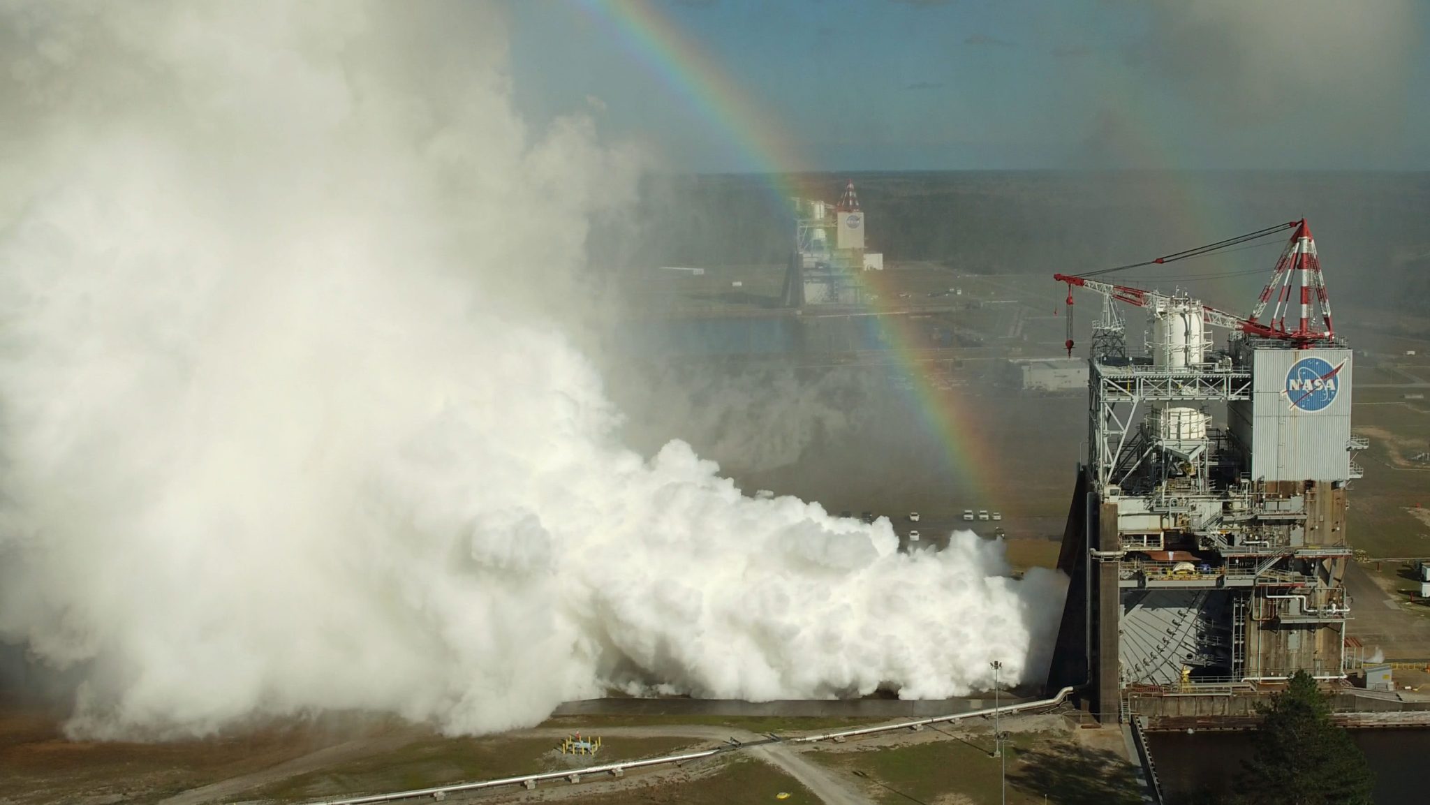 photo from first RS-25 test of 2017 at Stennis Space Center