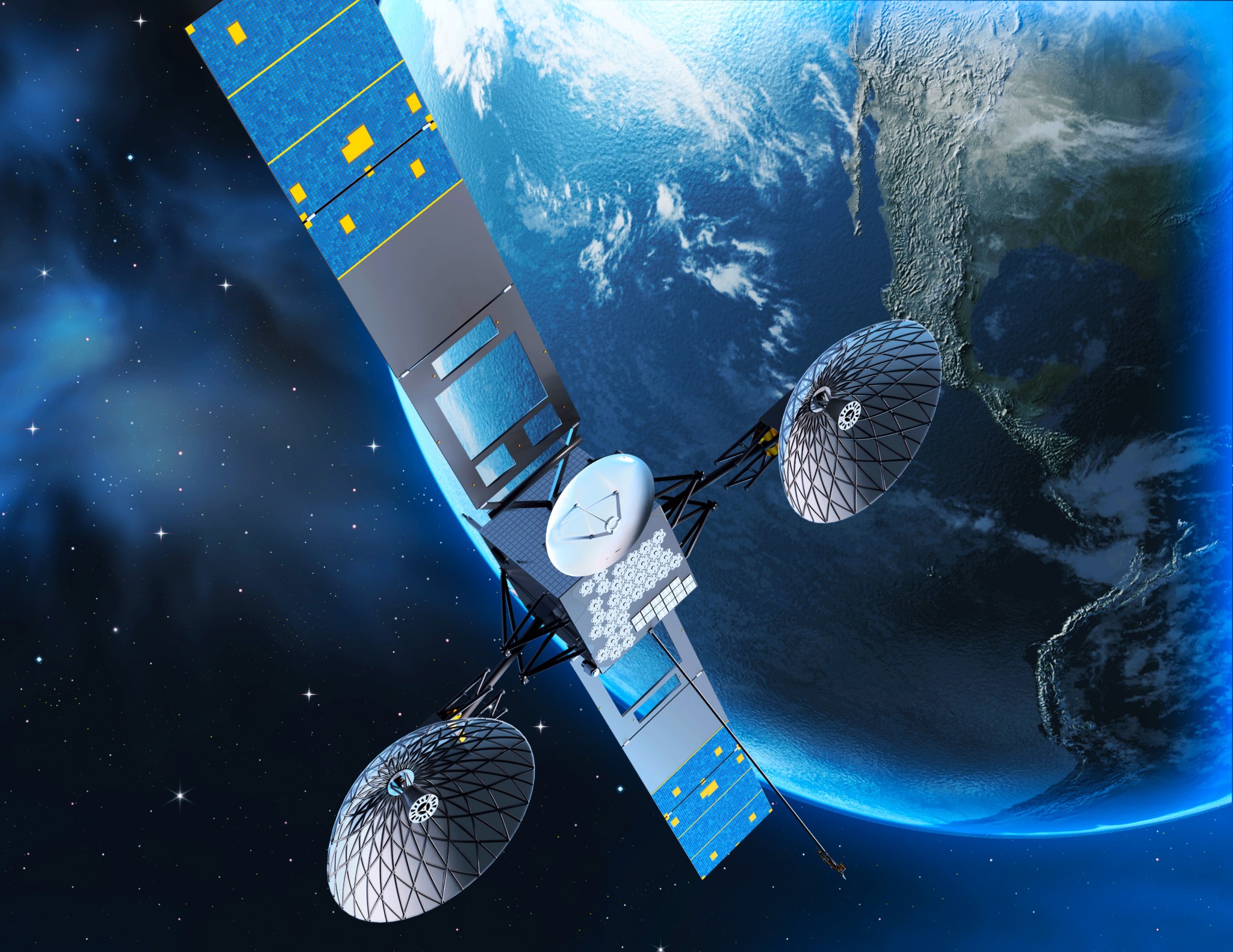 An artist concept of TDRS-M, now named TDRS-13.