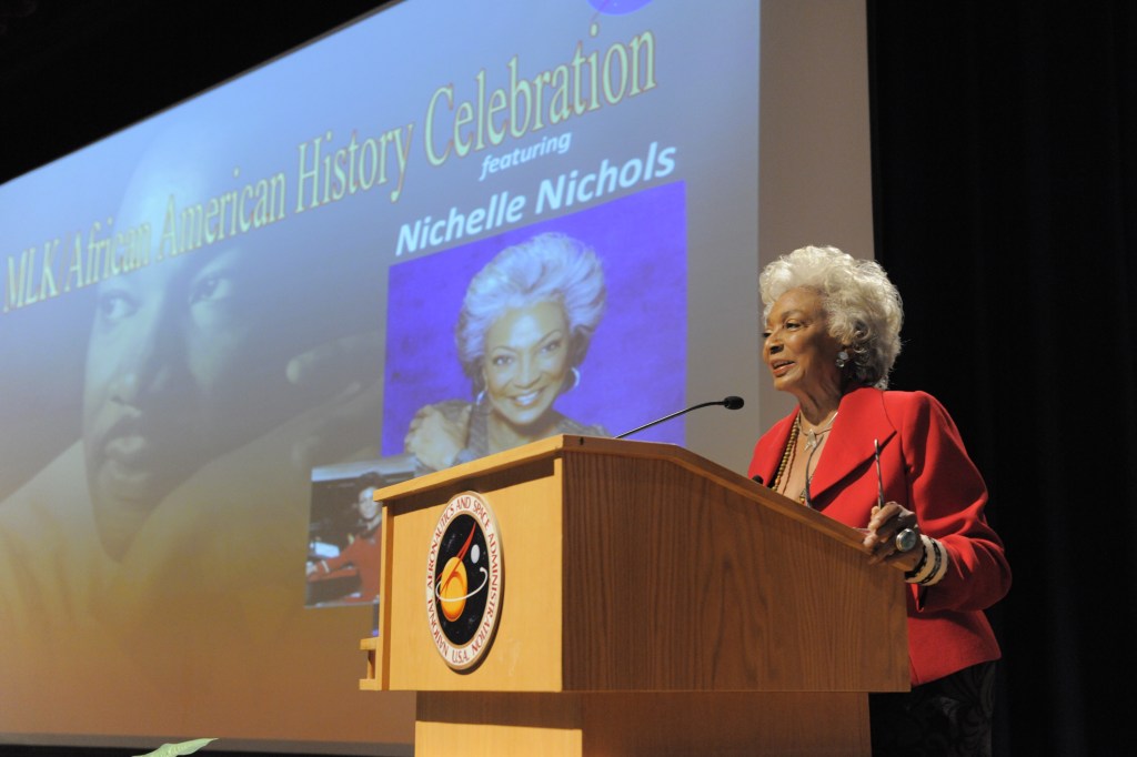 Science-Fiction’s Most Famous Comm. Officer Visits Goddard