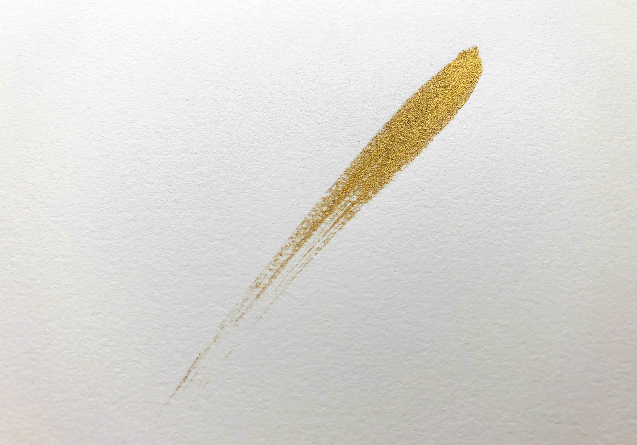 Detail of drawing from Encyclopedia of Trajectories; 2017-2018; finely ground 23.5 karat gold in gum arabic on Arches Aquarelle watercolor hot pressed 140lb paper