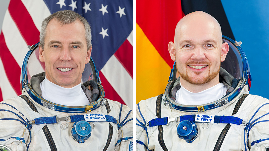 Astronauts Drew Feustel and Alexander Gerst