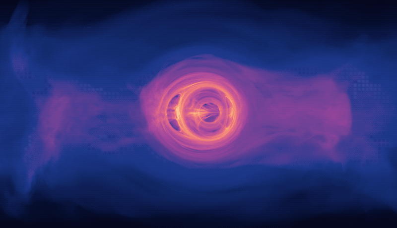 
			New Simulation Sheds Light on Spiraling Supermassive Black Holes - NASA			