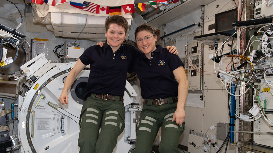 NASA astronauts Anne McClain and Christina Koch