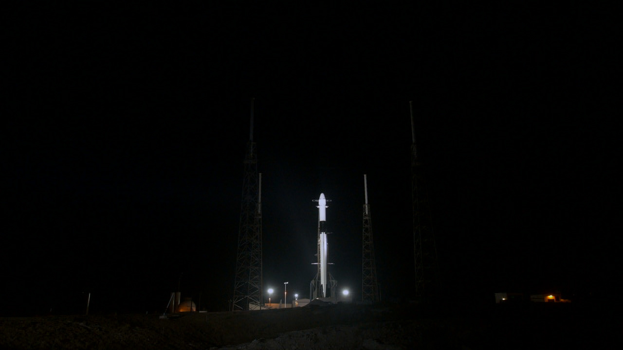 A SpaceX Falcon 9 rocket is in position at Space Launch Complex 40 on Cape Canaveral Air Force Station in Florida, which will boost a Dragon cargo module to the International Space Station on the company’s 17th Commercial Resupply Services mission for NASA. Image Credit: NASA