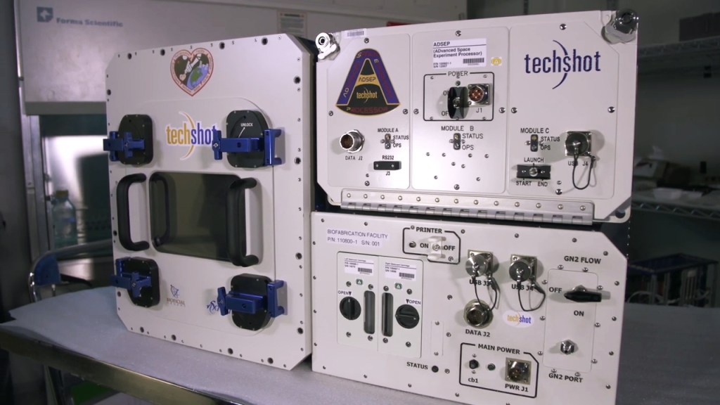 image of techshot-build hardware prior to launching to ISS