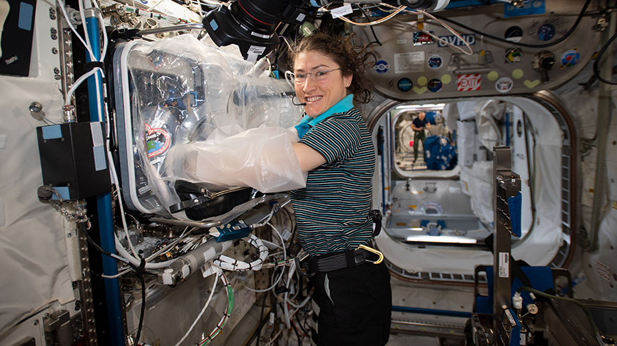 Expedition 60 Flight Engineer Christina Koch of NASA