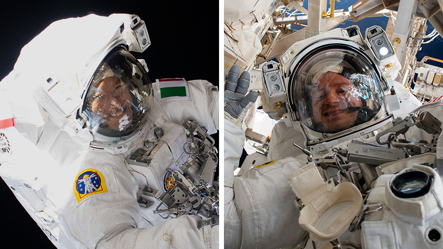 Astronauts Luca Parmitano and Andrew Morgan