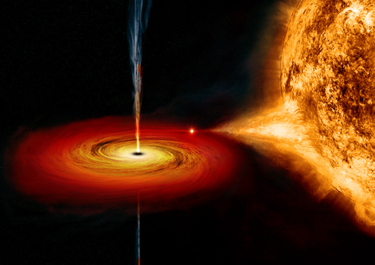 
			MAXI J1820+070: Black Hole Outburst Caught on Video - NASA			
