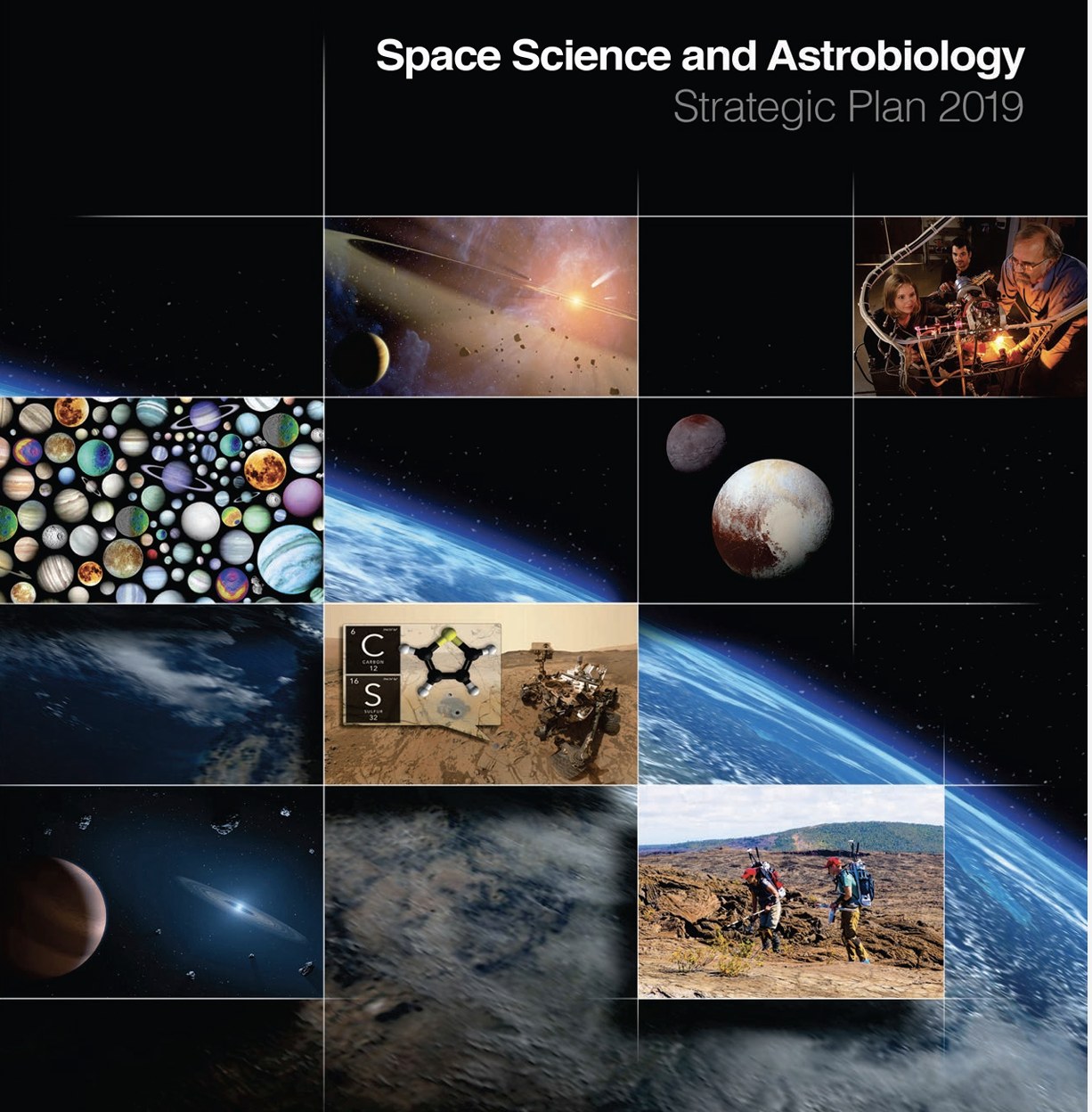 Picture of a screenshot of the Space Science and Astrobiology Strategic Plan