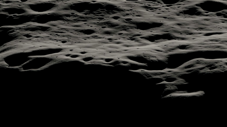 A data visualization showing the mountainous area west of Nobile Crater.