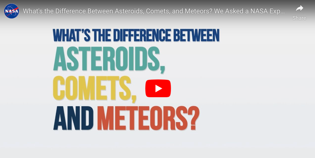 
			What’s the Difference Between Asteroids, Comets and Meteors? We Asked a NASA Scientist: Episode 16 - NASA			