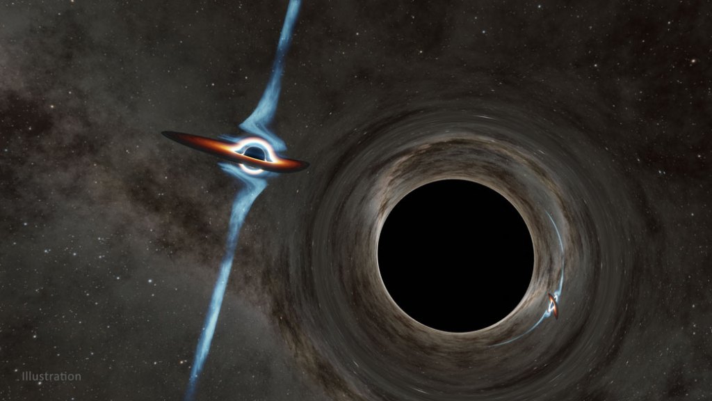 
			Astronomers Find Two Giant Black Holes Spiraling Toward a Collision - NASA			