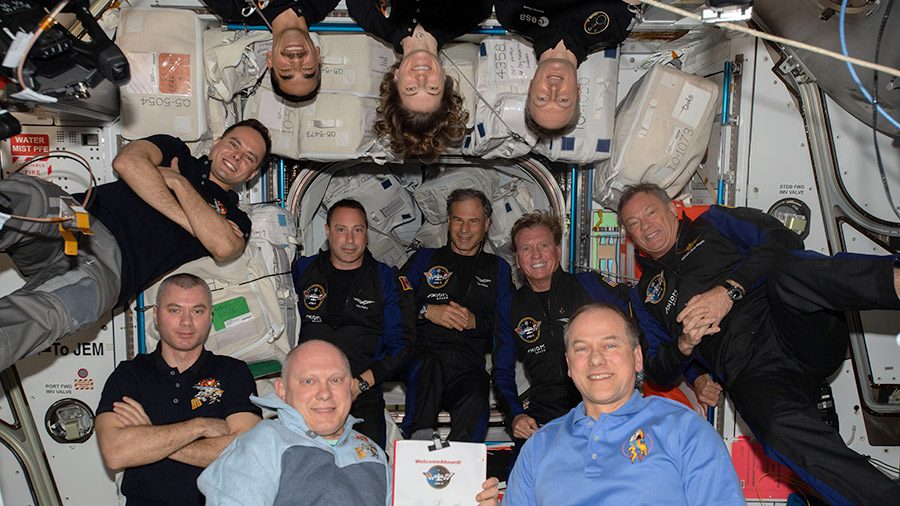 The 11-person crew aboard the station is comprised of the seven-member Expedition 67 crew and the four-member Axiom Space crew.