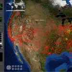 Simulation of flights across the US