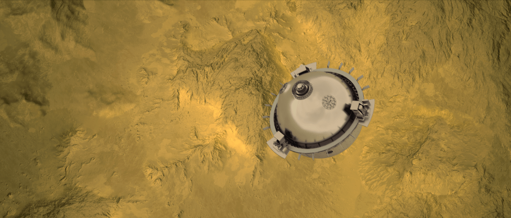 Conceptual image of DAVINCI descent sphere (probe)