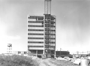 Construction in 1963 of Building 4200 at Marshall Space Flight Center