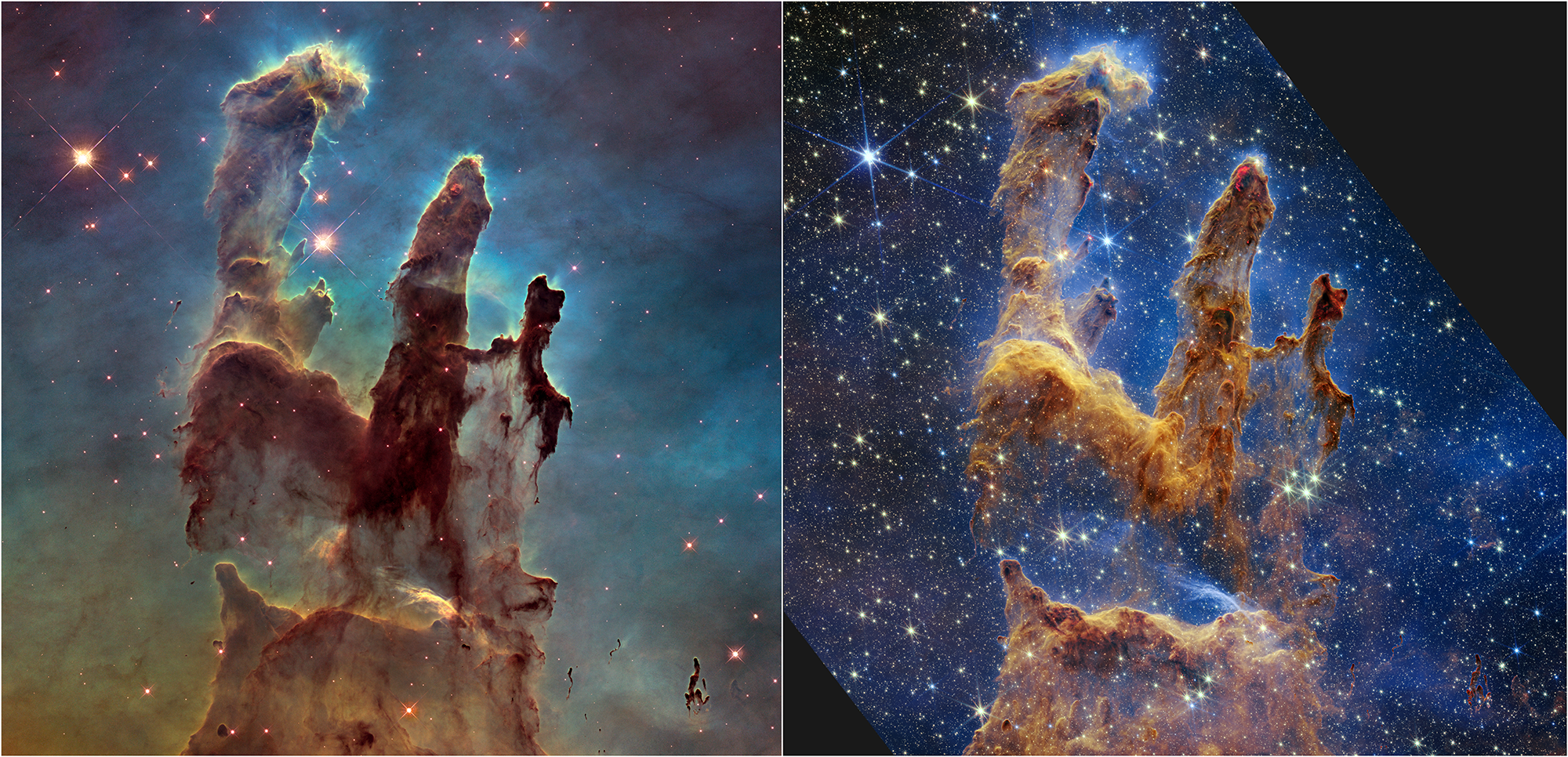 NASA's Webb Takes Star-Filled Portrait of Pillars of Creation - NASA
