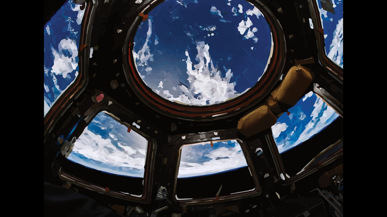image of cupola in space station