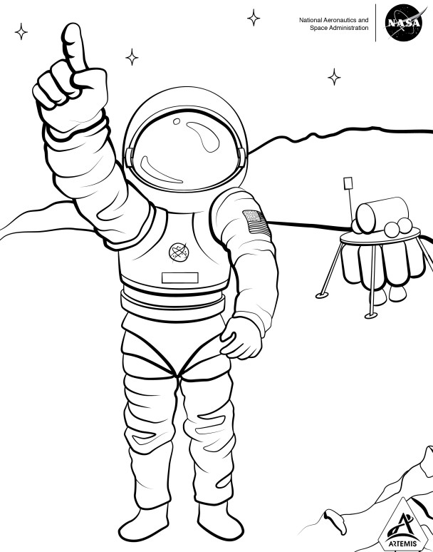 Outline of an astronaut