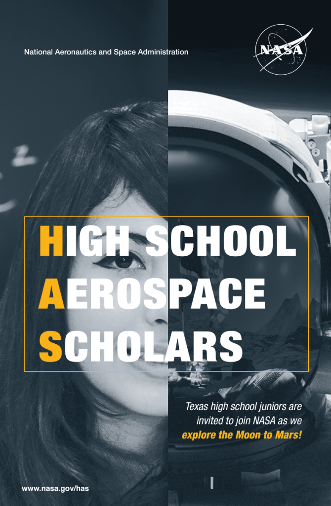 Cover of the High School Aerospace Scholars (HAS) brochure