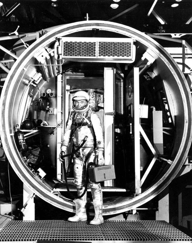 John Glenn Enters the Altitude Chamber for Test