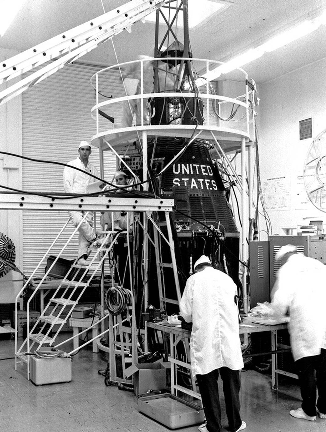 Mercury Capsule Prepared for Flight