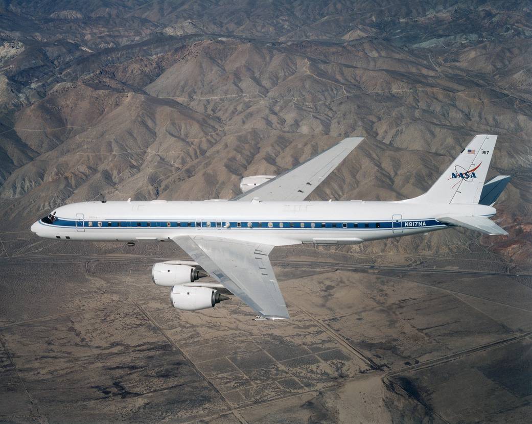 DC 8 in Flight Over Southern California NASA