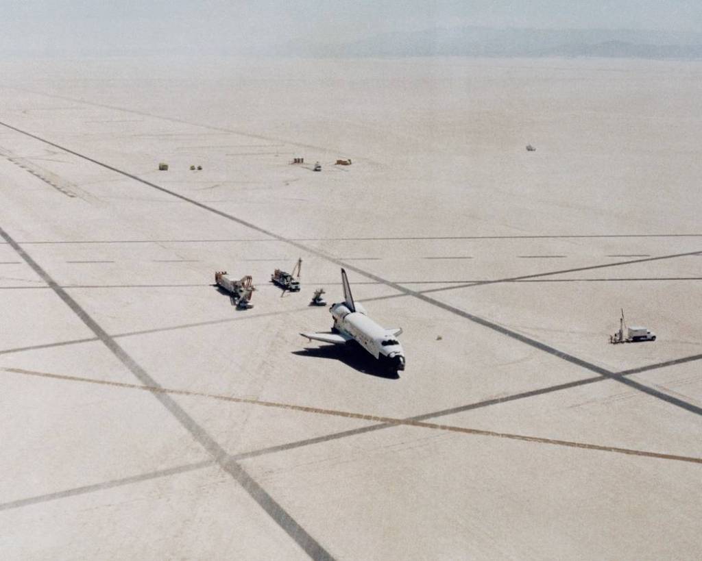 STS-1 Shuttle Columbia on Rogers Dry Lakebed at Edwards AFB