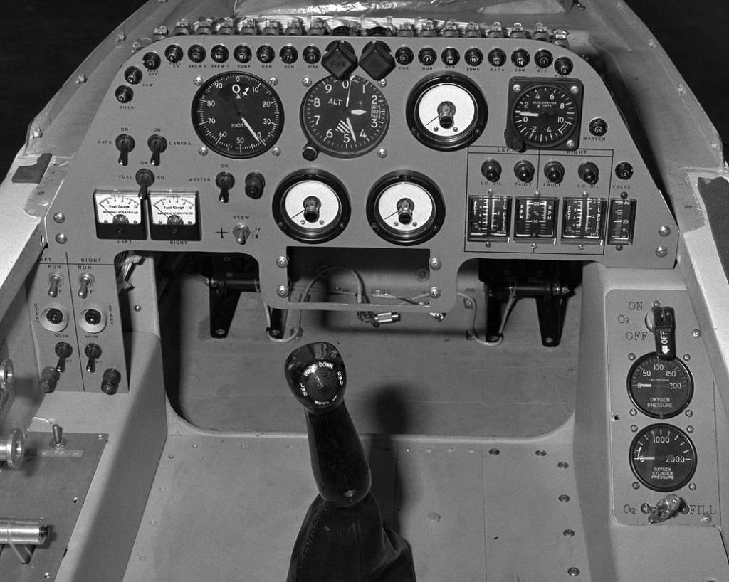 Cockpit and Instrument Panel of AD-1