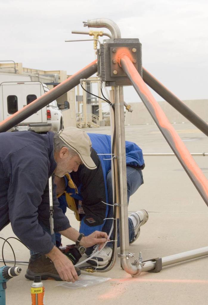 Sampling Lines Tied Down for Synthetic Fuel Performance Testing