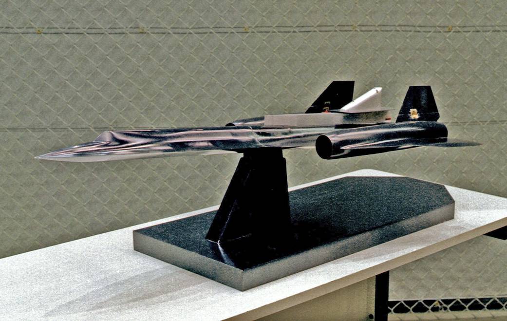 Scale Wind Tunnel Model of SR-71 Showing LASRE Attachment