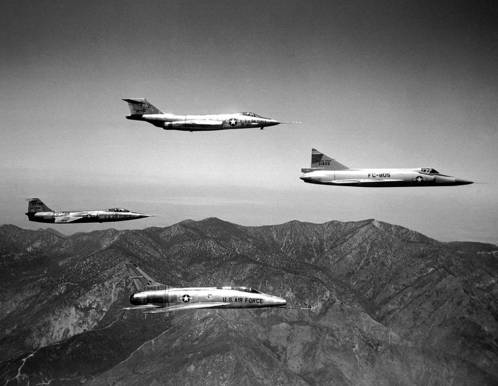 Century Series Fighters in Formation