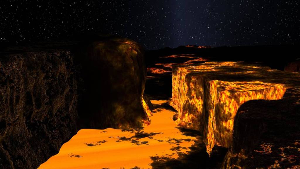 An Imagined Canyon on Planet Kepler 10-b