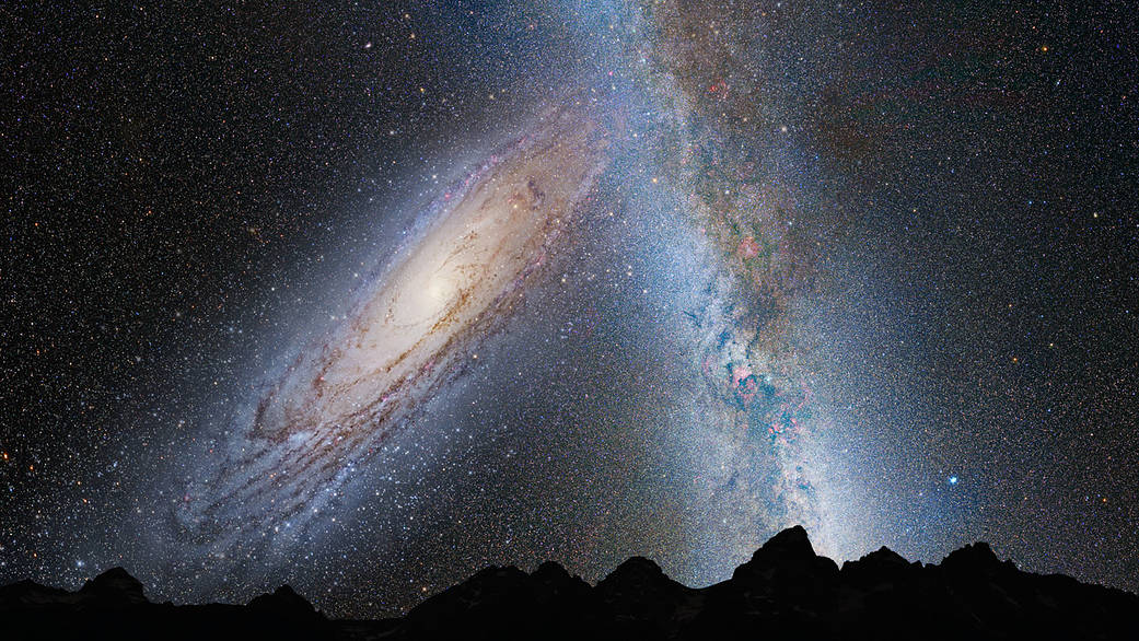  merger between our Milky Way galaxy and the neighboring Andromeda galaxy