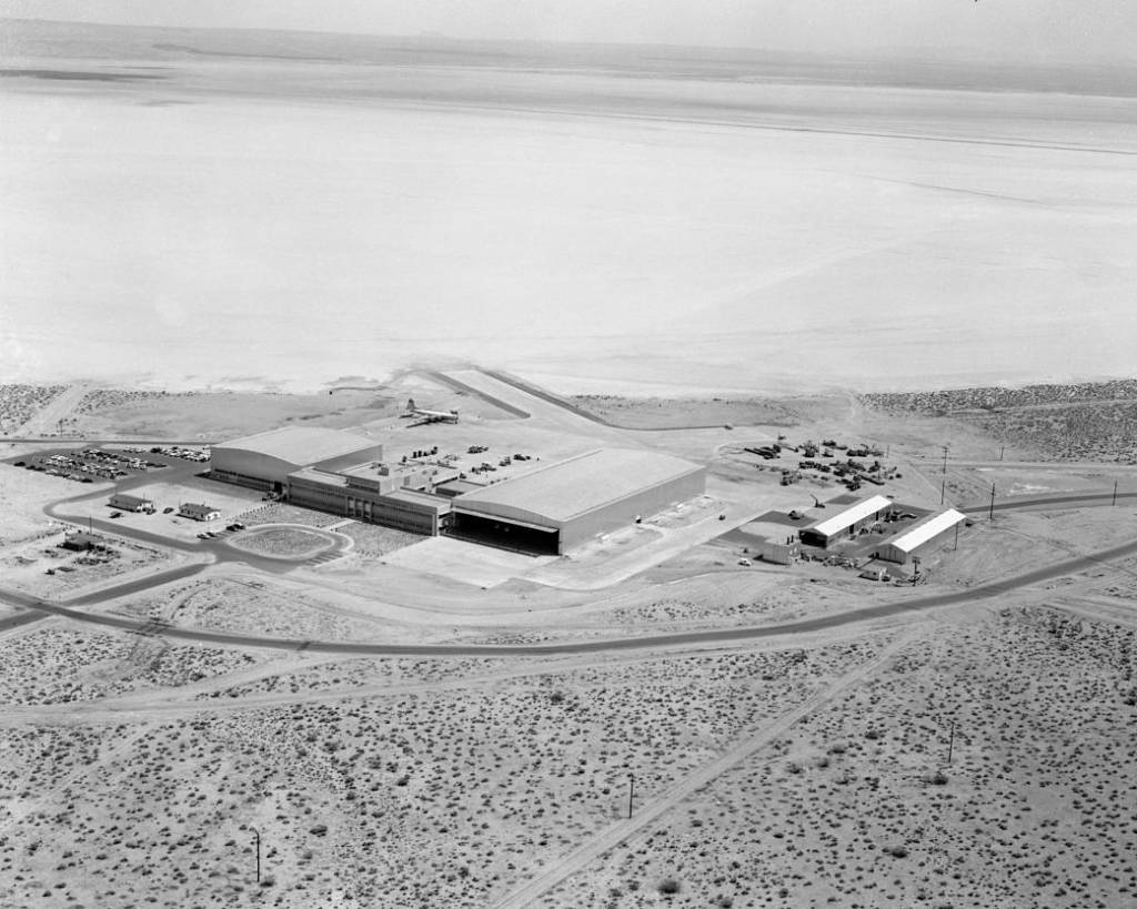 The NACA High-Speed Flight Research Station moved from its cramped quarters in a small hangar at what is now known as Edwards' S