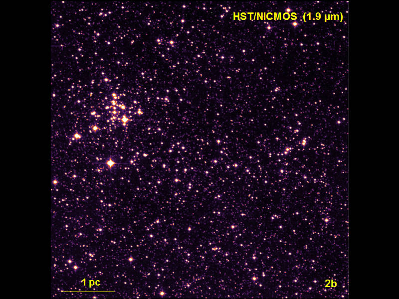 2b. Milky Way's Quintuple Star Cluster - Hubble Telescope