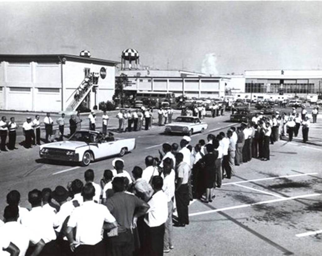 President Kennedy’s Motorcade Arrives at Hangar S